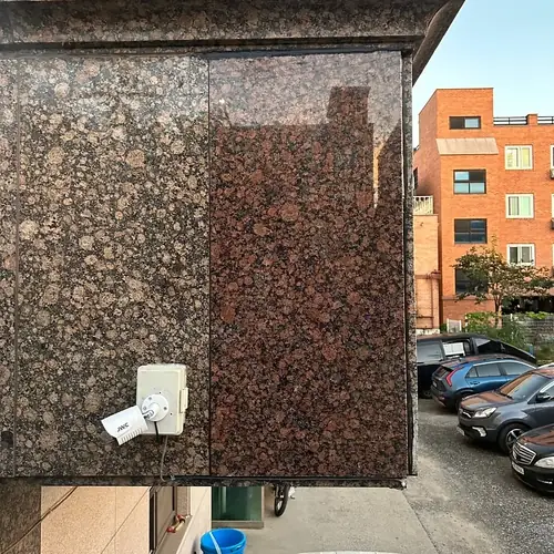 외벽코너대리석교체 시공 사진